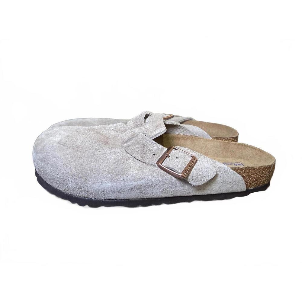 Birkenstock New Suede Leather Mules with Buckle, size 41
